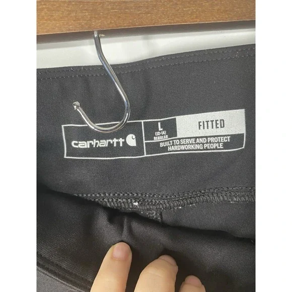 Carhartt Large 12 14 Force Fitted Utility Black Leggings Pants 102482 NO4 NWOT - Picture 6 of 6